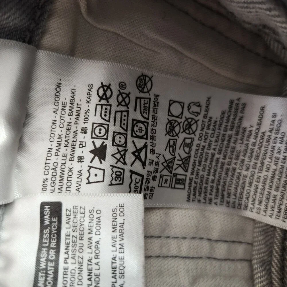 Levis 501 Button Fly Jeans Size W42 L29.5 Original Fit Gray Denim